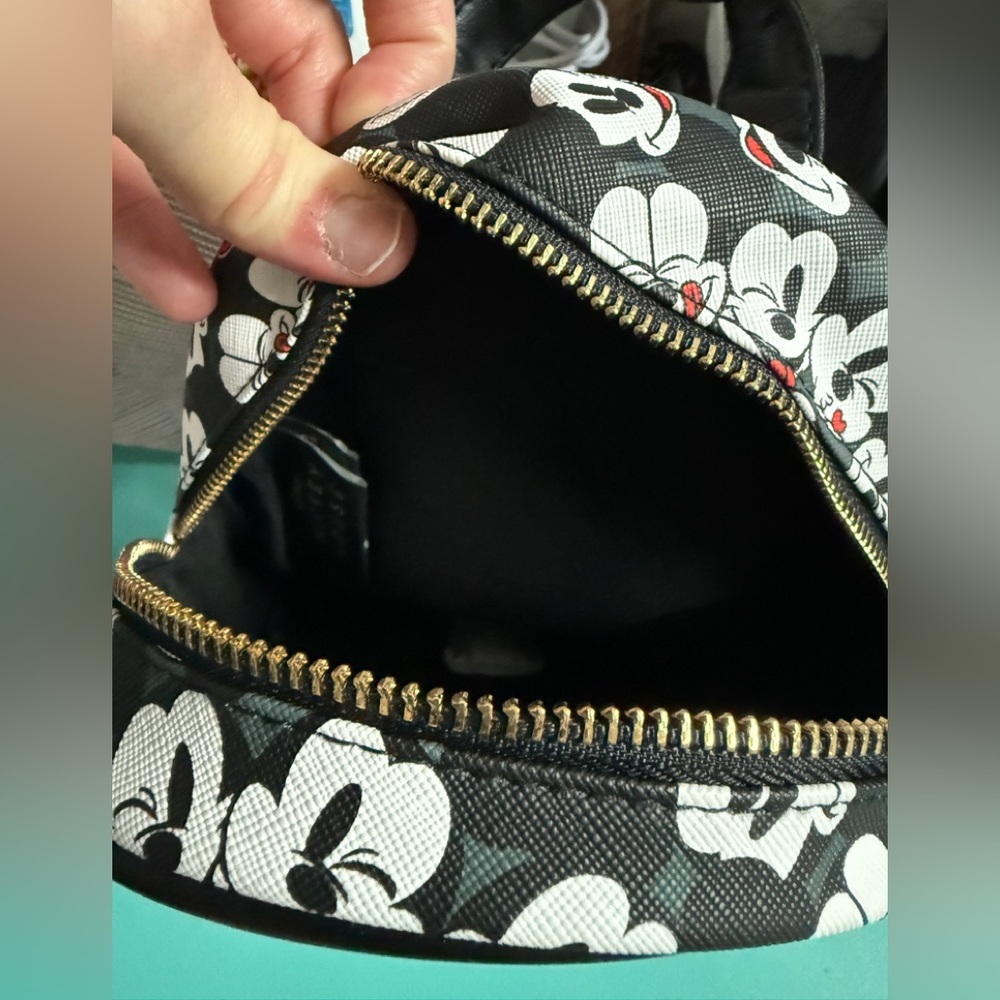 NWOT Disney Mickey Mouse All-Over Print 10.6” Black Mini Backpack - Picture 2 of 4